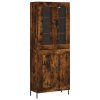 Skříň highboard kouřový dub 69,5 x 34 x 180 cm kompozitní dřevo 3198350