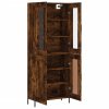 Skříň highboard kouřový dub 69,5 x 34 x 180 cm kompozitní dřevo 3198350