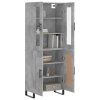 Skříň highboard betonově šedá 69,5x34x180 cm kompozitní dřevo 3198365