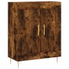 Skříň highboard kouřový dub 69,5 x 34 x 180 cm kompozitní dřevo 3199678