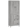 Skříň highboard šedá sonoma 69,5 x 34 x 180 cm kompozitní dřevo 3200023