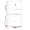 Skříň highboard dub sonoma kompozitní dřevo 3185354