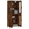 Skříň highboard kouřový dub 69,5 x 34 x 180 cm kompozitní dřevo 3198342