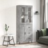 Skříň highboard betonově šedá 69,5x34x180 cm kompozitní dřevo 3198677