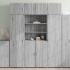Skříň highboard šedá sonoma 80 x 42,5 x 185 cm kompozitní dřevo 3281383