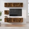 7dílný set TV skříněk kouřový dub kompozitní dřevo 3188667