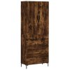 Skříň highboard kouřový dub 69,5 x 34 x 180 cm kompozitní dřevo 3195848
