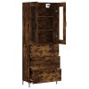 Skříň highboard kouřový dub 69,5 x 34 x 180 cm kompozitní dřevo 3198406