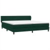 Postel Box Spring s matracemi tmavě zelená 180x220 cm samet 3317580
