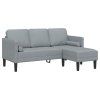 Set pohovek s polštářem 2 pcs Světle šedá Polyester 3329252