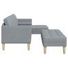 Set pohovek s polštářem 2 pcs Světle šedá Polyester 3329252
