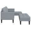 Set pohovek s polštářem 2 pcs Světle šedá Polyester 3329252