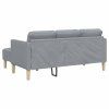 Set pohovek s polštářem 2 pcs Světle šedá Polyester 3329252