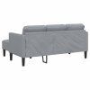 Set pohovek s polštářem 2 pcs Světle šedá Polyester 3329252