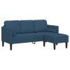 Set pohovek s polštářem 2 pcs Modrá Polyester 3329259