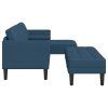 Set pohovek s polštářem 2 pcs Modrá Polyester 3329259