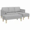 Set pohovek s polštářem 2 pcs Oblačno šedá Polyester 3329261