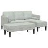 Set pohovek s polštářem 2 pcs Světle šedá Polyester 3329264