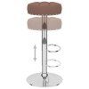 Barové židle 2 ks hnědé textil 332974