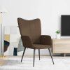 Relaxační židle hnědá textil 327944