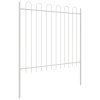 Zahradní plot 2 pcs Šedá 3,4 x 1 m Práškově lakovaná ocel 3334035