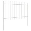 Zahradní plot 2 pcs Bílá 3,4 x 1 m Práškově lakovaná ocel 3334040