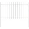 Zahradní plot 2 pcs Bílá 3,4 x 1 m Práškově lakovaná ocel 3334040