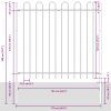 Zahradní plot 4 pcs Šedá 6,8 x 1,2 m Práškově lakovaná ocel 3334071