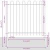 Zahradní plot 4 pcs Šedá 6,8 x 1,5 m Práškově lakovaná ocel 3334077