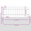 Zahradní plot 6 pcs Šedá 10,2 x 0,6 m Práškově lakovaná ocel 3334108