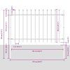 Zahradní plot 6 pcs Šedá 10,2 x 0,8 m Práškově lakovaná ocel 3334109