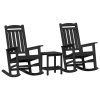 Houpací křeslo 3 pcs Černá Polyethylen 3335816