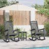 Houpací křeslo 3 pcs Světle šedá Polyethylen 3335817