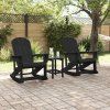 Adirondack Houpací Křesla 2 pcs Černá HDPE 3335836