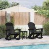 Adirondack Houpací Křesla 2 pcs Černá HDPE 3335836