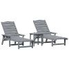 Slunečník 3 pcs Světle šedá Polyethylen 3335857