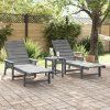 Slunečník 3 pcs Světle šedá Polyethylen 3335857