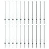 Plotový sloupek. 22 pcs Zelená 160 cm Ocel 3335920
