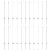 Plotový sloupek. 22 pcs Stříbrná 120 cm Ocel 3335952