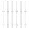 Plotový sloupek. 44 pcs Stříbrná 140 cm Ocel 3335955