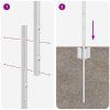 Plotový sloupek. 44 pcs Stříbrná 140 cm Ocel 3335955