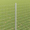 Plotový sloupek. 44 pcs Stříbrná 180 cm Ocel 3335959