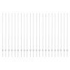 Plotový sloupek. 22 pcs Stříbrná 200 cm Ocel 3335962
