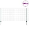 Plot s sloupkem Zelená 1,2 x 10 m Ocel a PVC 3335968