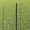 Plot s sloupkem Šedá 1 x 25 m Ocel a PVC 3336102