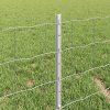 Plot s sloupkem Stříbrná 0,4 x 50 m Ocel 3336212