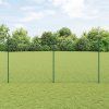 Plot s sloupkem Zelená 1,6 x 10 m Ocel a PVC 3336244