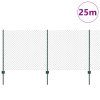 Plot s sloupkem Zelená 1 x 25 m Ocel a PVC 3336248