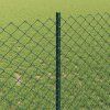 Plot s sloupkem Zelená 1 x 25 m Ocel a PVC 3336248