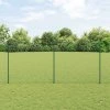 Plot s sloupkem Zelená 1,4 x 25 m Ocel a PVC 3336254